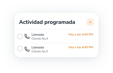 Card Programar actividad